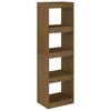 vidaXL Bokhylla/Rumsavdelare honungsbrun 40x30x135,5 cm massiv furu