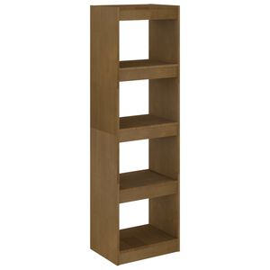 vidaXL Bokhylla/Rumsavdelare honungsbrun 40x30x135,5 cm massiv furu
