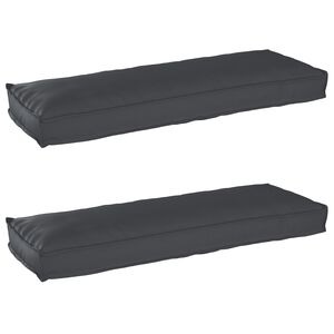 vidaXL Pallkuddset 2 pcs Svart 120 x 40 x 8 cm Oxford Tyg