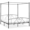 vidaXL S&auml;nghimmel utan madrass gr&aring; metall 180x200 cm