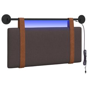 vidaXL H&auml;ngande s&auml;nggavel Med LED-lampa M&ouml;rkbrun Antik PU