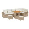 vidaXL Tr&auml;dg&aring;rdsoffset 9 st Beige konstrotting