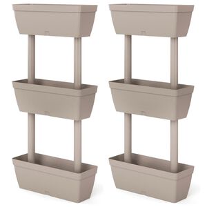 vidaXL Bloml&aring;dor 6 st 100 cm taupe