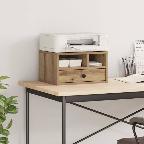 vidaXL Skrivarställ Artisan Ek 40 x 32 x 24 cm Konstruerat trä