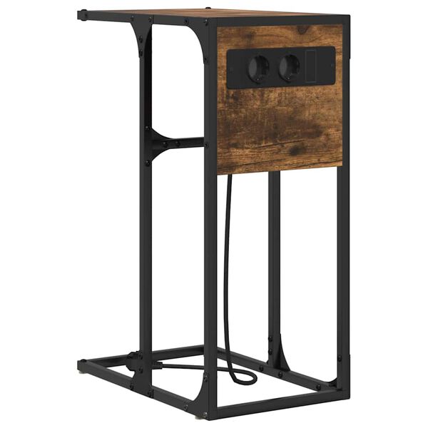 vidaXL Nattduksbord R&ouml;kt ek 41,5 x 26 x 60,5 cm Konstruerat tr&auml;