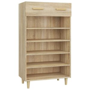 vidaXL Skosk&aring;p sonoma-ek 60x35x105 cm konstruerat tr&auml;