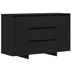 vidaXL Sideboard med l&aring;da Svart 120 x 41 x 75 cm Konstruerat tr&auml;