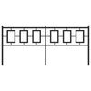 vidaXL Huvudgavel metall svart 193 cm