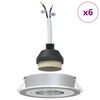 vidaXL Spotlights med strålkastare 6 pcs Silver 9 x 9 x cm Aluminium