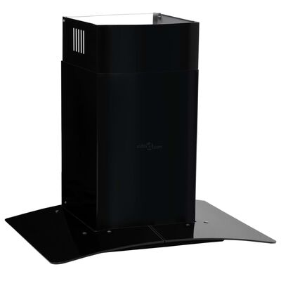 vidaXL Väggmonterad köksfläkt rostfritt stål 756 m³/h 60 cm svart