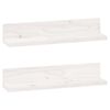 vidaXL V&auml;ggsk&aring;p 2 st vit 50x11x9 cm massiv furu