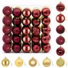 vidaXL Julbollset 75 st Guld och vinr&ouml;d 6 cm Polystyren