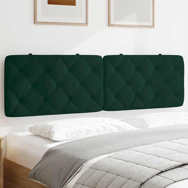 vidaXL Headboard Cushion Dark Green 180 cm Velvet