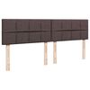 vidaXL Ottoman sängram med madrasser mörkbrun 200x200 cm tyg