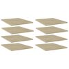 vidaXL Hyllplan 8 st sonoma-ek 40x50x1,5 cm konstruerat tr&auml;