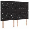 vidaXL LED huvuddyna med LED-ljusslingor Svart 160 cm Sammet