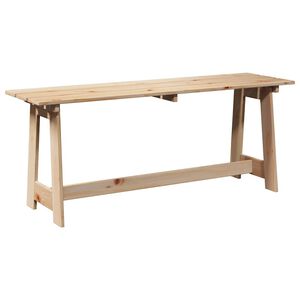 vidaXL Utomhusb&auml;nk Naturf&auml;rg 119 x 47 x 35 cm Massiv Furu