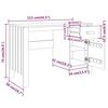vidaXL Skrivbord HAMAR honungsbrun 113x50x75 cm massiv furu