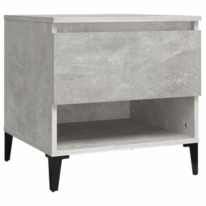 vidaXL Sidobord betonggr&aring; 50x46x50 cm konstruerat tr&auml;