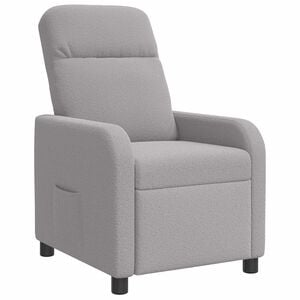 vidaXL Recliner Ljusgr&aring; Boucl&eacute;