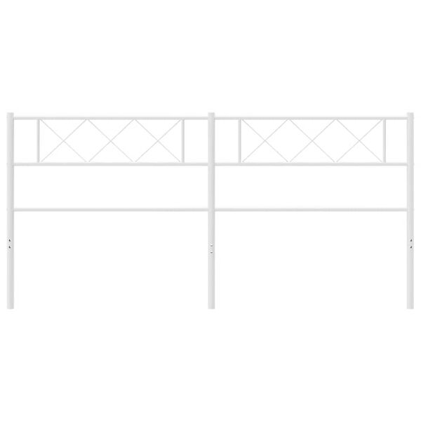 vidaXL Ers&auml;ttningsgavel metall vit 180 cm