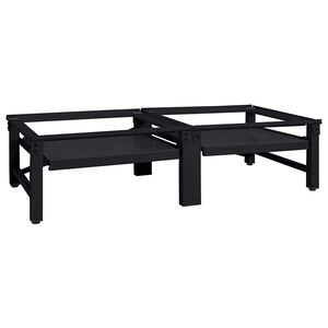 vidaXL Tv&auml;ttmaskin Pedestal 2 pcs Svart 124,5 x 61,5 x 32,5 cm St&aring;l