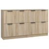vidaXL Sk&auml;nk 2 delar sonoma-ek 60x30x70 cm konstruerat tr&auml;