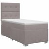vidaXL Kontinentals&auml;ng med madrass Taupe 90 x 200 cm Tyg