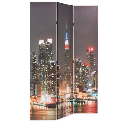 vidaXL Vikbar rumsavdelare New York i nattetid 120x170 cm