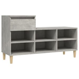 vidaXL Skosk&aring;p betonggr&aring; 102x36x60 cm konstruerat tr&auml;