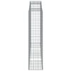vidaXL Gabioner b&aring;gformade 4 st 300x50x200/220 cm galvaniserat j&auml;rn