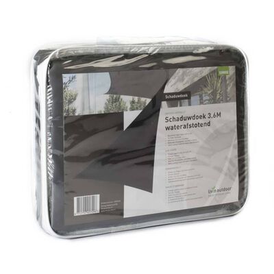 Livin'outdoor Solsegel Como polyester triangulär 3,6x3,6 cm grå