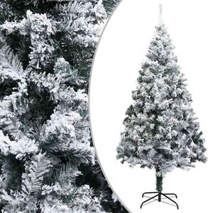 vidaXL Plastgran med sn&ouml; gr&ouml;n 180 cm PVC
