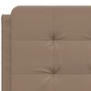 vidaXL Bed with Mattress "Zadar" Cappuccino 140x200 cm Faux Leather