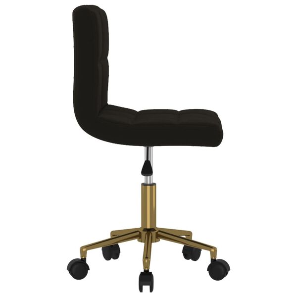 vidaXL Snurrbar matstol svart sammet