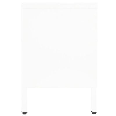 vidaXL TV-bänk vit 90x30x44 cm stål och glas