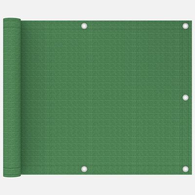 vidaXL Balkongskärm ljusgrön 75x500 cm HDPE