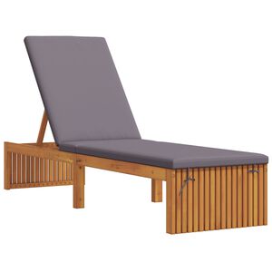vidaXL Solstol Reclining Brun 200 x 55 x 94cm Massivt akaciaträ