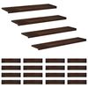 vidaXL Trapstegsmattor 20 st 110 x 30 x 2 cm M&ouml;rkbrun Massivt boktr&auml;