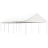 vidaXL Paviljong med tak vit 11,15x4,08x3,22 m polyeten