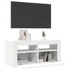 vidaXL TV-b&auml;nk med LED-belysning vit 90x35x40 cm