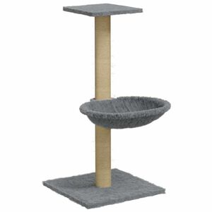 vidaXL Kl&ouml;str&auml;d med kl&ouml;spelare sisal ljusgr&aring; 74 cm