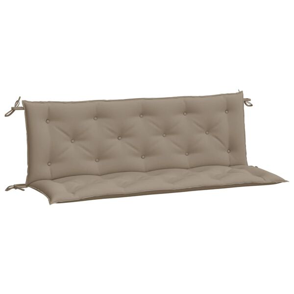 vidaXL B&auml;nkdynor f&ouml;r tr&auml;dg&aring;rden 2st Taupe 150x50x7cm oxfordtyg