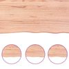 vidaXL Bordsskiva ljusbrun 180x60x(2-4) cm behandlad massiv ek