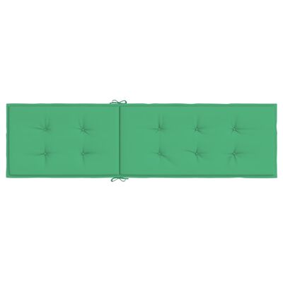 vidaXL Solsängsdyna grön (75+105)x50x3 cm