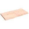 vidaXL B&auml;nkskiva f&ouml;r badrum 120x60x(2-6) cm obehandlat massivt tr&auml;