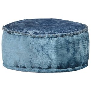 vidaXL Rund sammetspuff 40x20 cm bl&aring;
