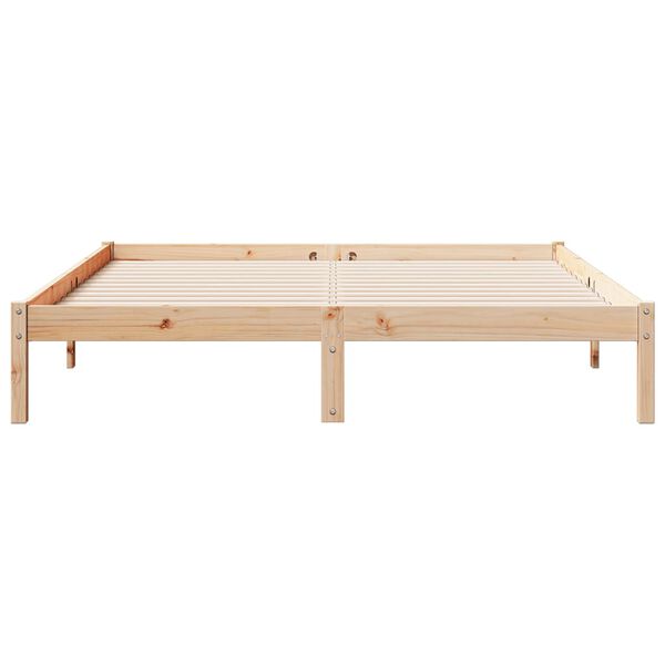 vidaXL S&auml;ngram utan madrass extra l&aring;ng 140x210 cm massiv furu