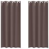 vidaXL M&ouml;rkl&auml;ggningsgardiner med Ringar 2 st M&ouml;rkbrun 260 x 140 cm
