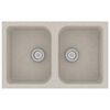 vidaXL Diskho Beige 76 x 48 x 30 cm Kvarts och harts